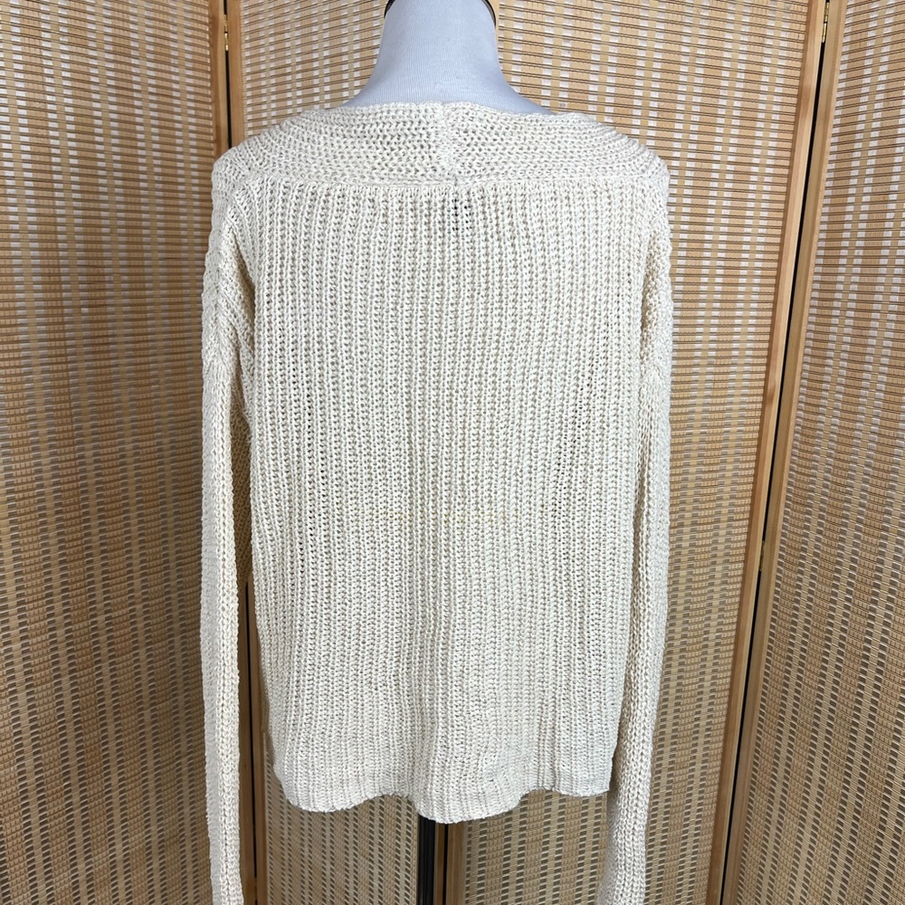Eileen Fisher Loose Knit Linen Blend Sweater - Picture 5 of 9